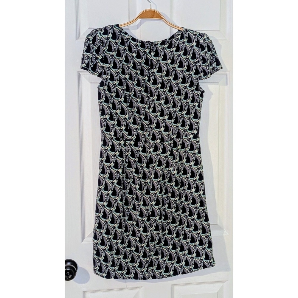 Romeo Juliet Couture Dress‎ Cat Print Short Sleeve Casual Black Size M